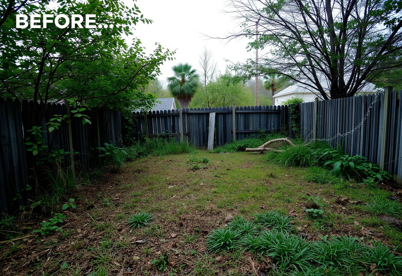 Before landscaping transformation