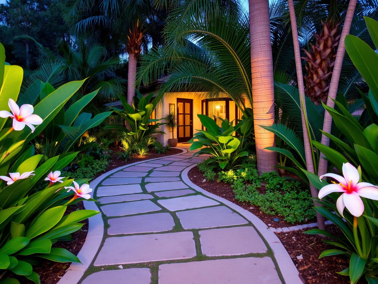Tropical Frangipani Entry